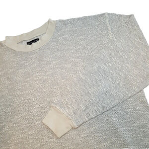 Goodlife The Salt + Pepper Pullover Sweater XL Linen Cotton Blend Crew Neck D4